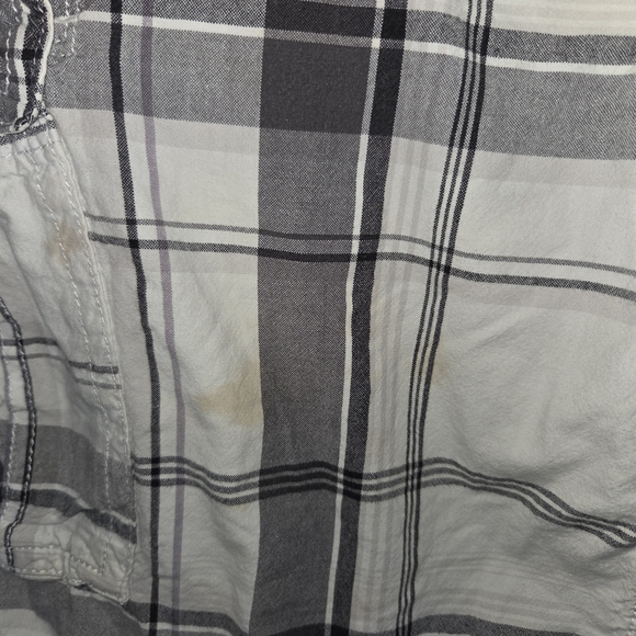 Men's Plaid Shorts in Black and White - Picture 4 of 4